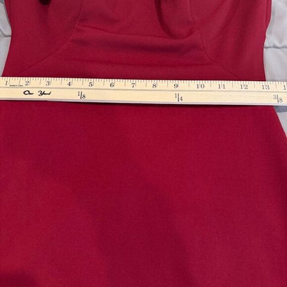 NWT La Femme 25147 Burgundy Red Cocktail Mini Dress Backless Ruffle Size 4 - Picture 15 of 16